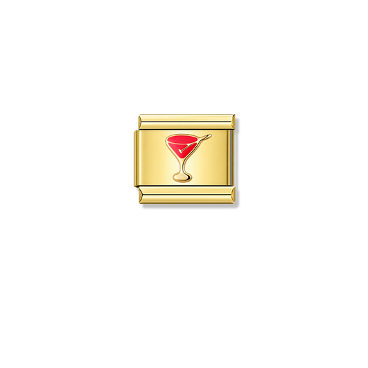 Cocktail – gold Italian charm by Italycharm