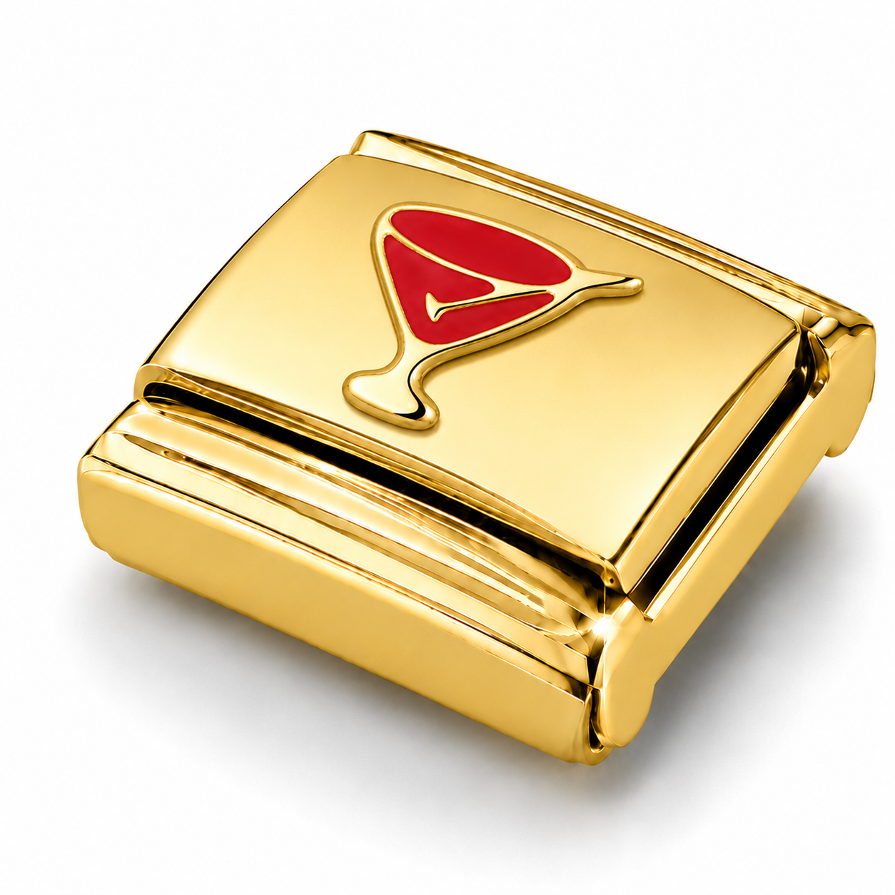 Cocktail – gold Italian charm close-up view