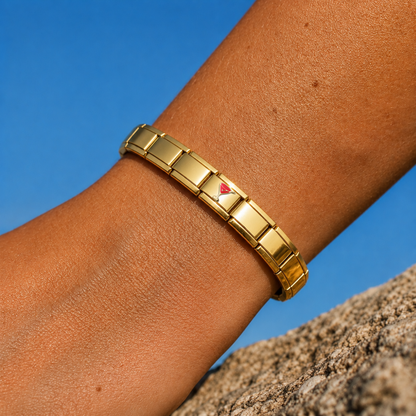 Cocktail – gold Italian charm worn on an Italian charm bracelet