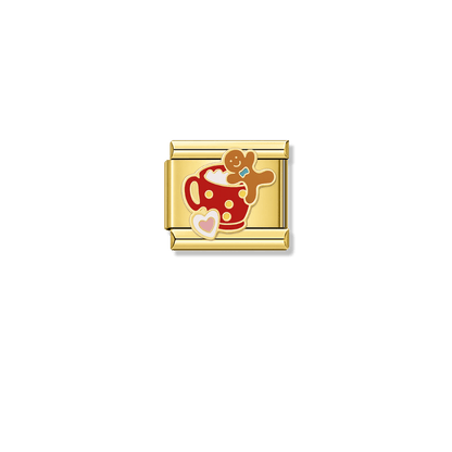 Cocoa Love – gold Italian charm by Italycharm