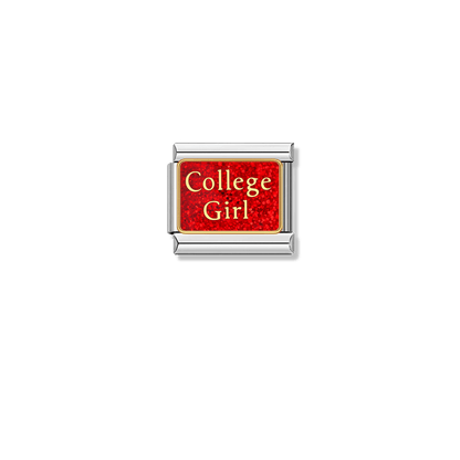 College Girl – silver Italian charm by Italycharm