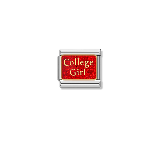 College Girl – silver Italian charm by Italycharm