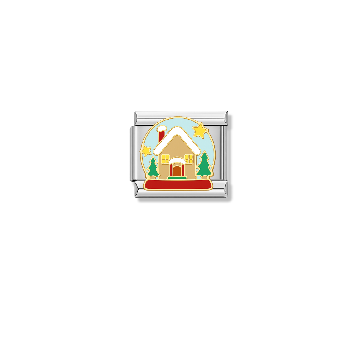 Cozy Cabin – silver Italian charm by Italycharm