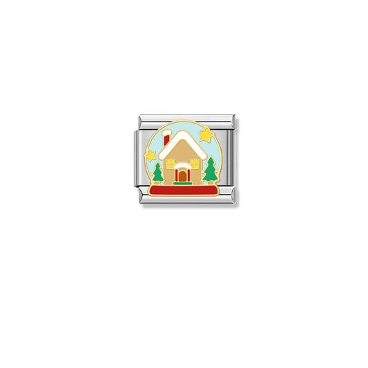 Cozy Cabin – silver Italian charm by Italycharm