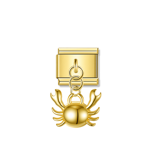 Crab – Gold Italian Pendant Charm – Italian charm by Italycharm