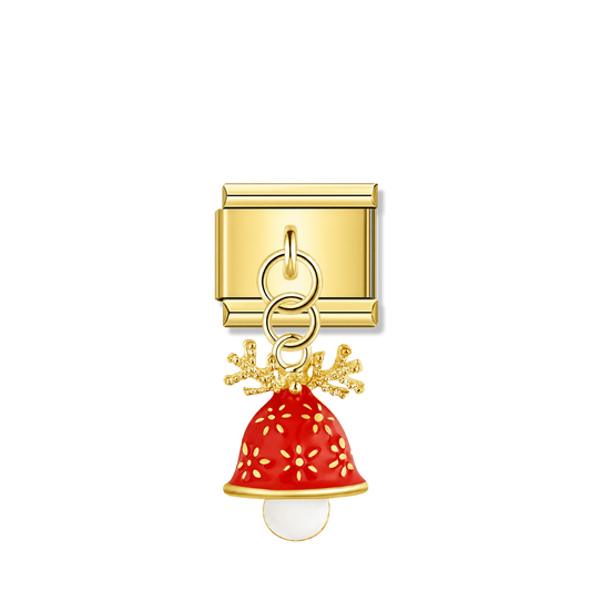 Crimson Chime – gold Italian pendant charm by Italycharm