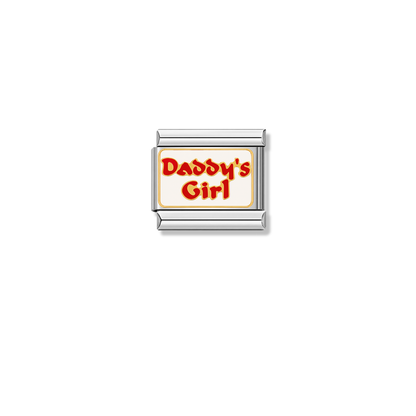 DADDY'S GIRL – silver Italian charm by Italycharm