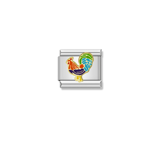 Colorful Rooster - Silver Charm