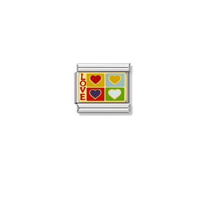 Love Spectrum – silver Italian charm by Italycharm
