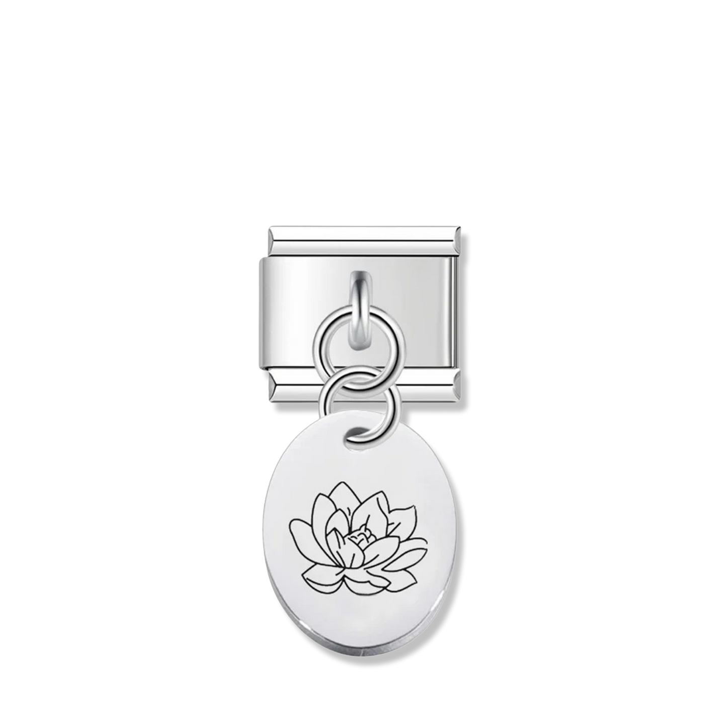 July Water Lily - Silver Pendant Charm