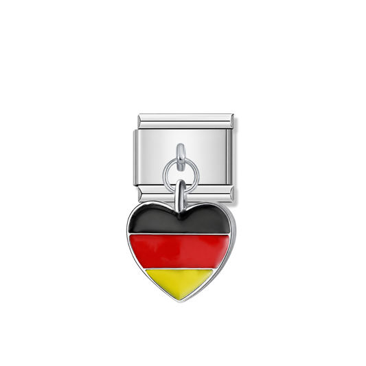 Germany Flag – silver Italian pendant charm by Italycharm