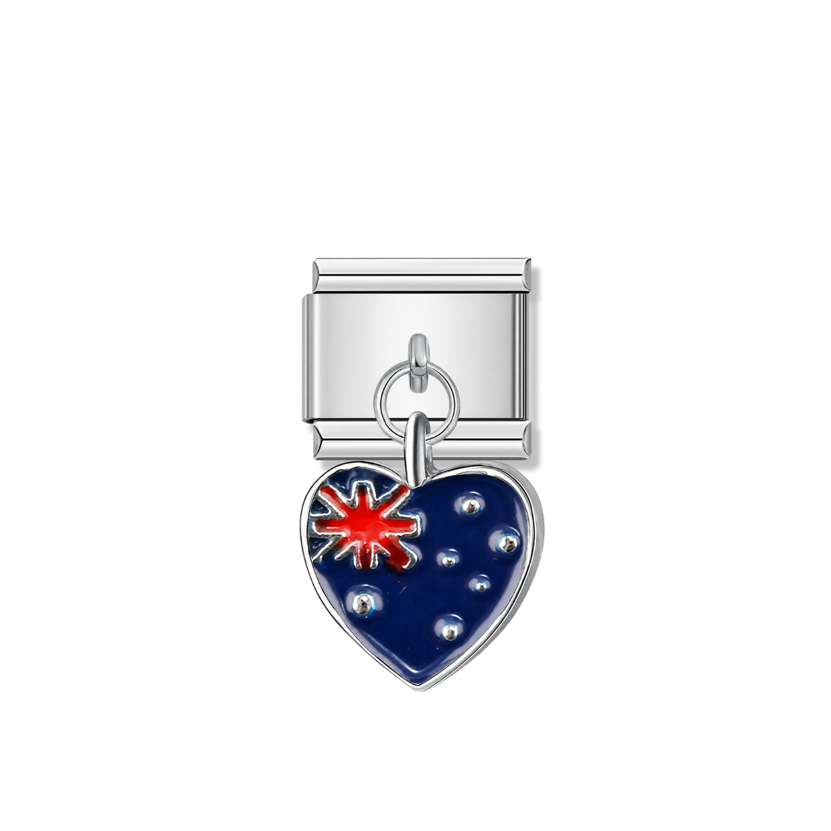 Australia Flag – silver Italian pendant charm by Italycharm
