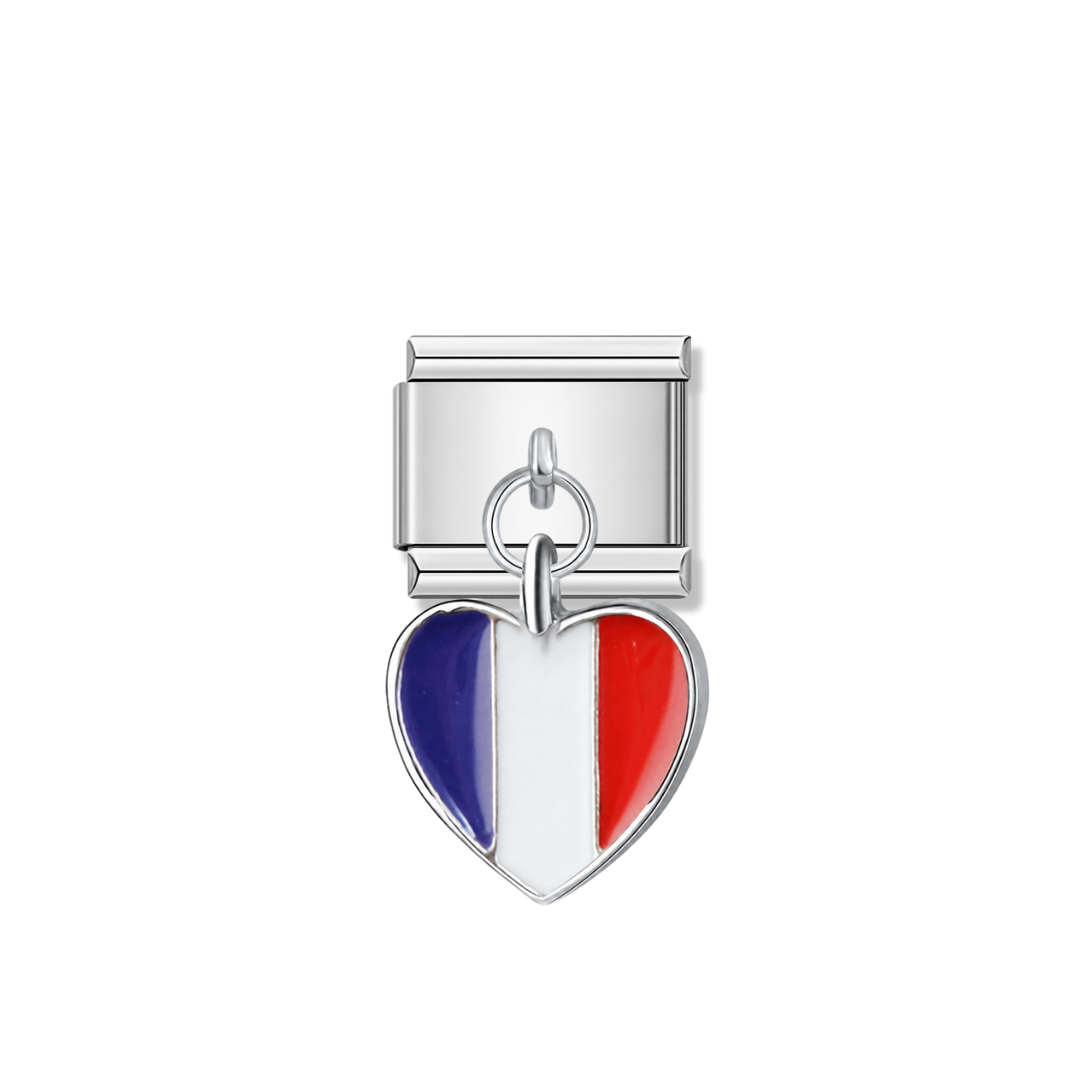 France Flag – silver Italian pendant charm by Italycharm