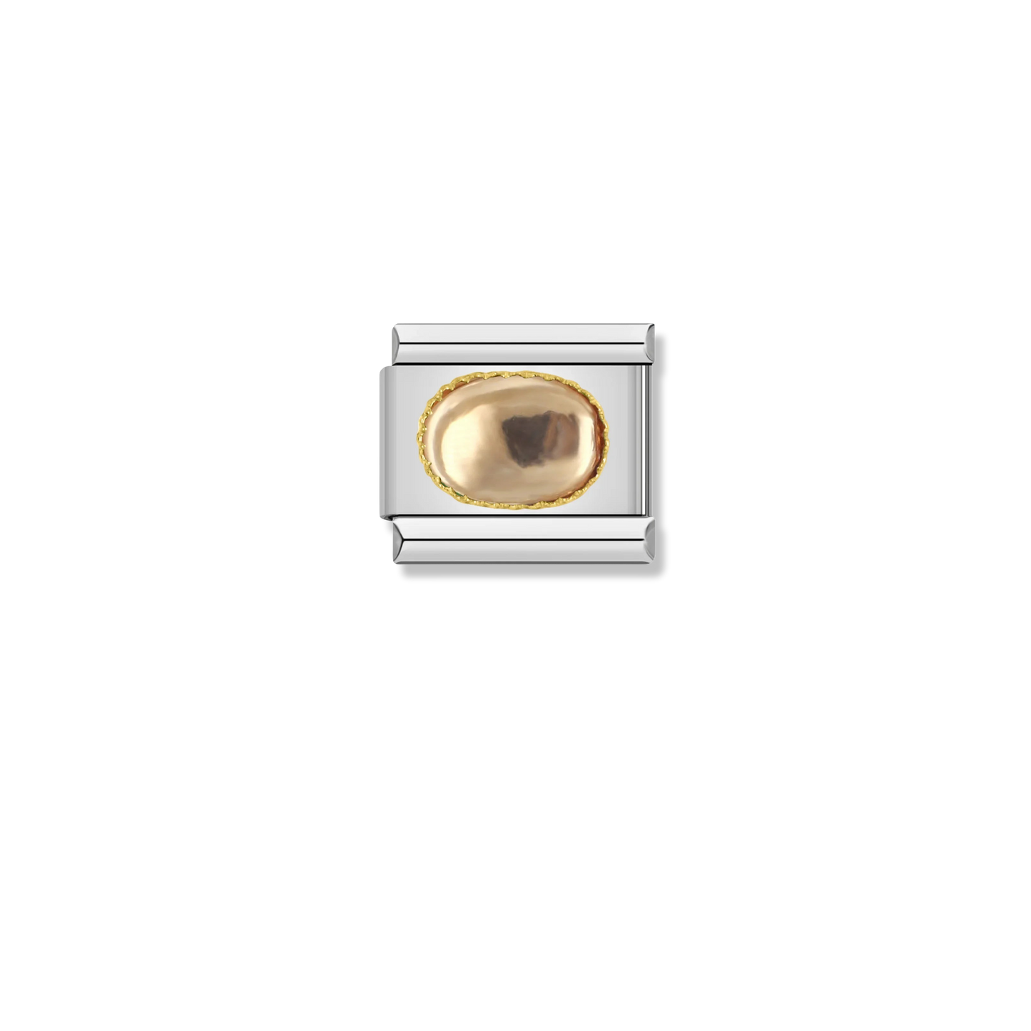 Champagne Gemstone Cabochon - Silver Charm
