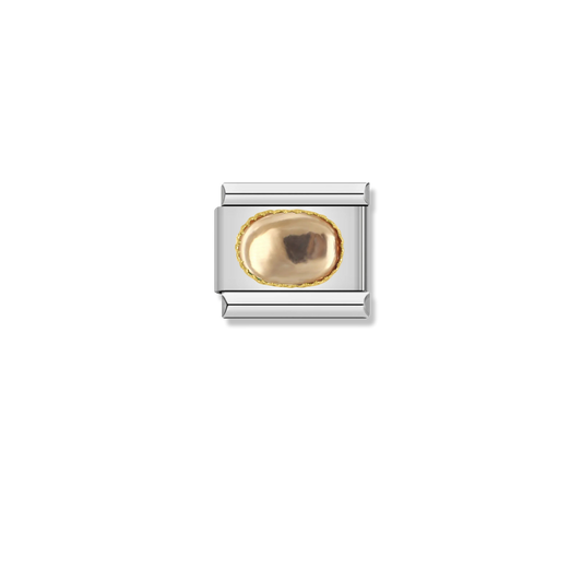 Champagne Gemstone Cabochon - Silver Charm
