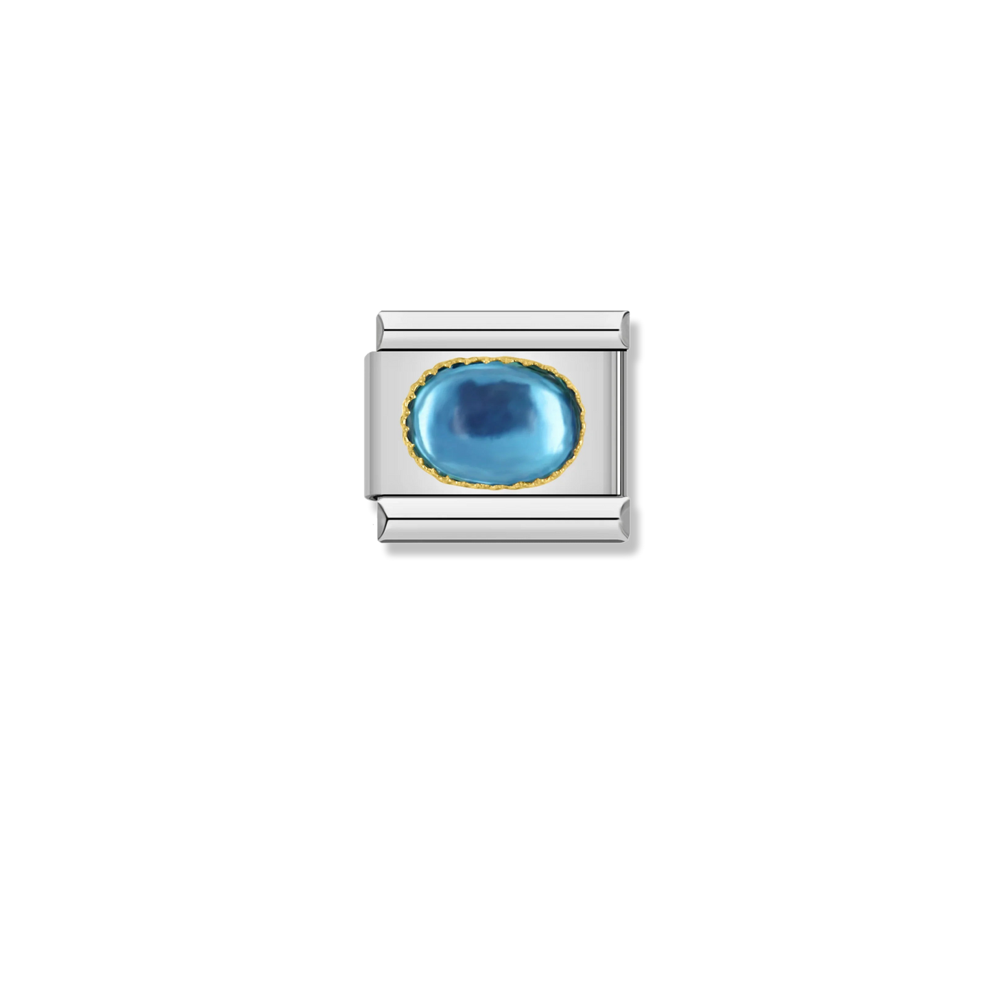 Blue Gemstone Cabochon - Silver Charm