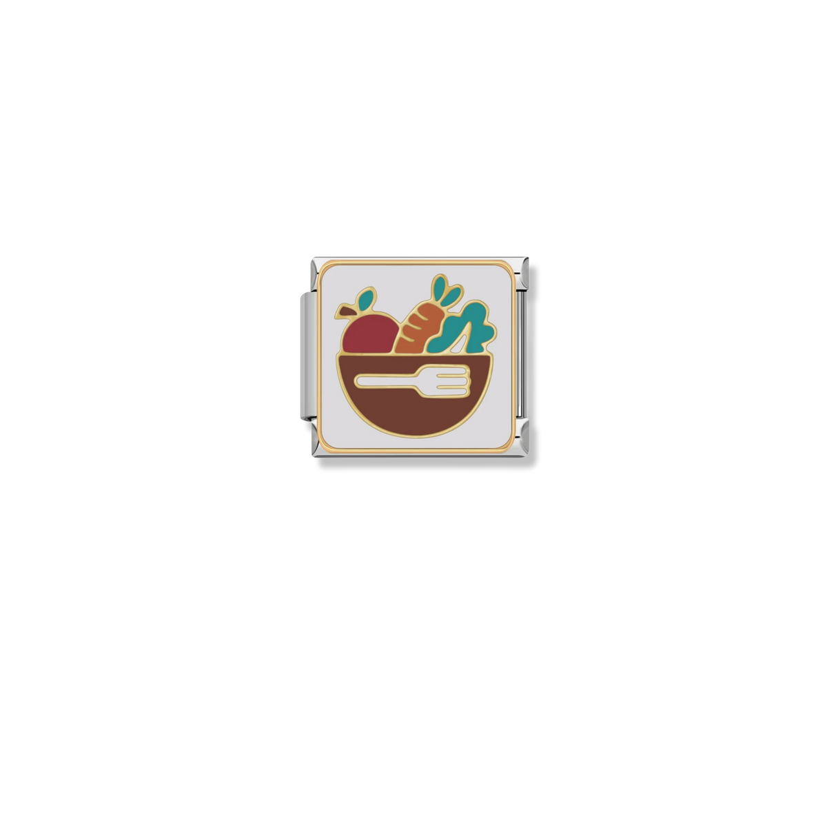 Salad Bowl With Fork - Silver Charm