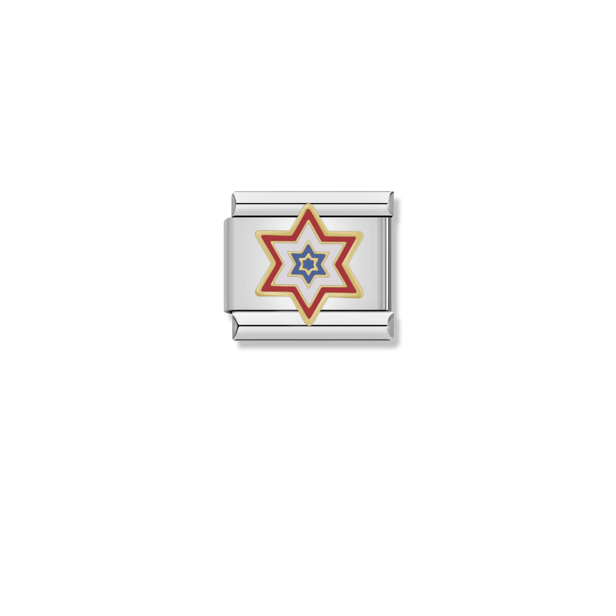 Patriotic Star Badge - Silver Charm