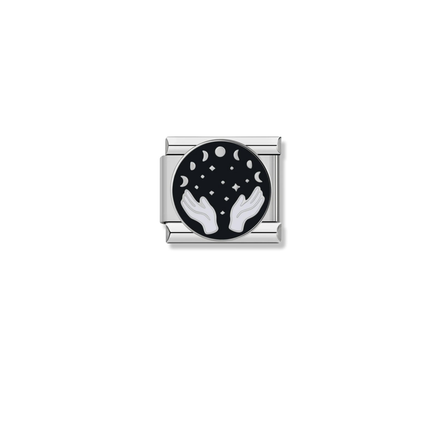 Moon Phases In Hands - Silver Charm