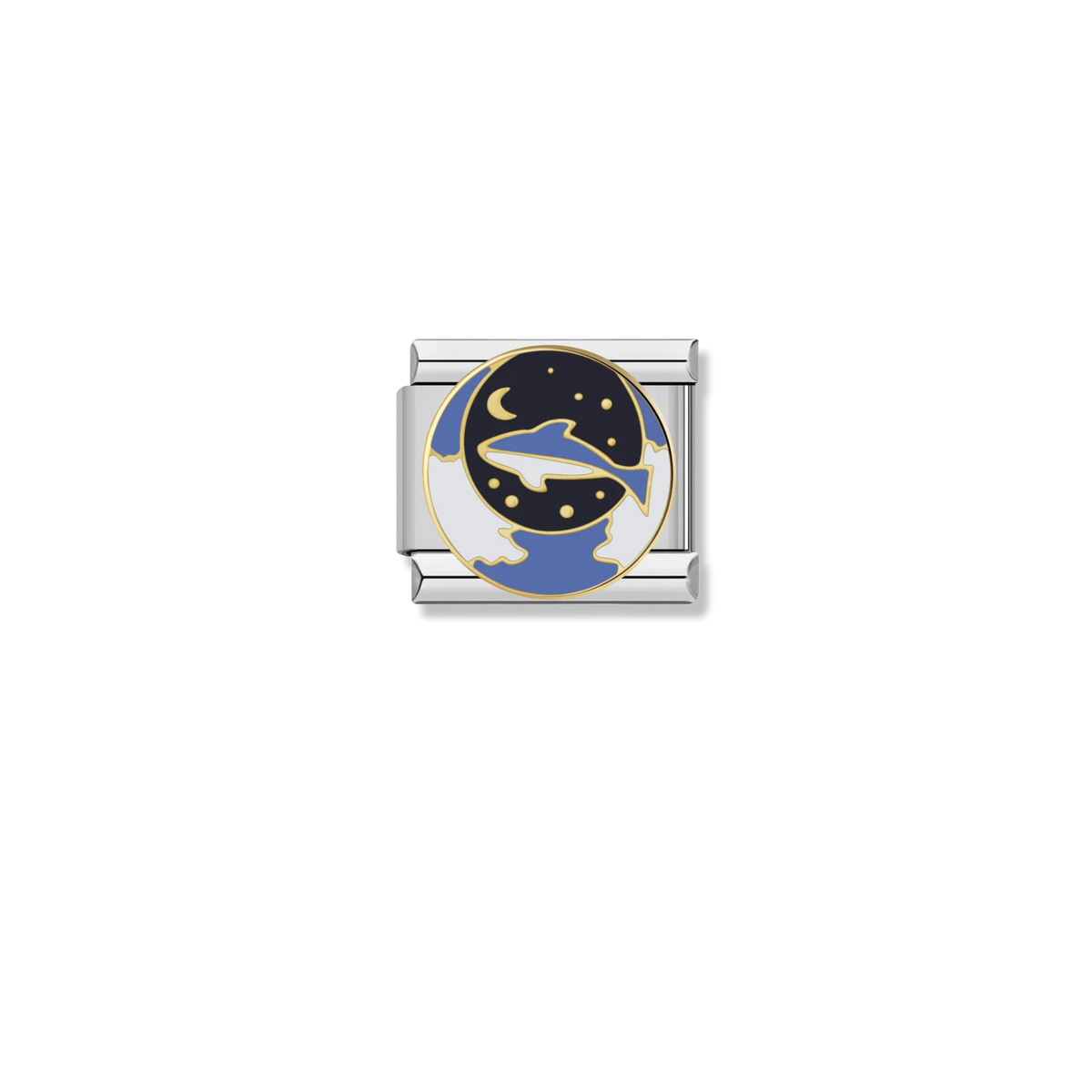 Moonlit Dolphin - Gold Charm
