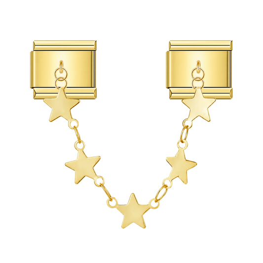Stars Chain Gold Charm – Italian chain charm by Italycharm