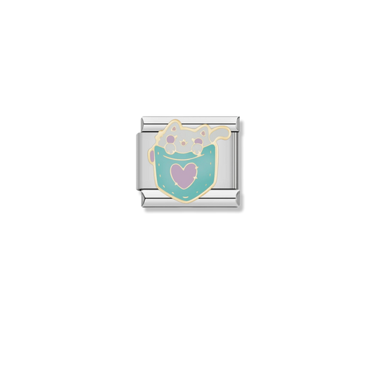 Pocket Kitten Heart - Silver Charm