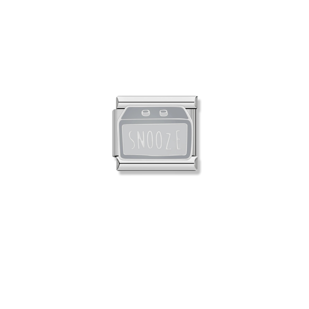 Snooze Alarm Clock - Silver Charm