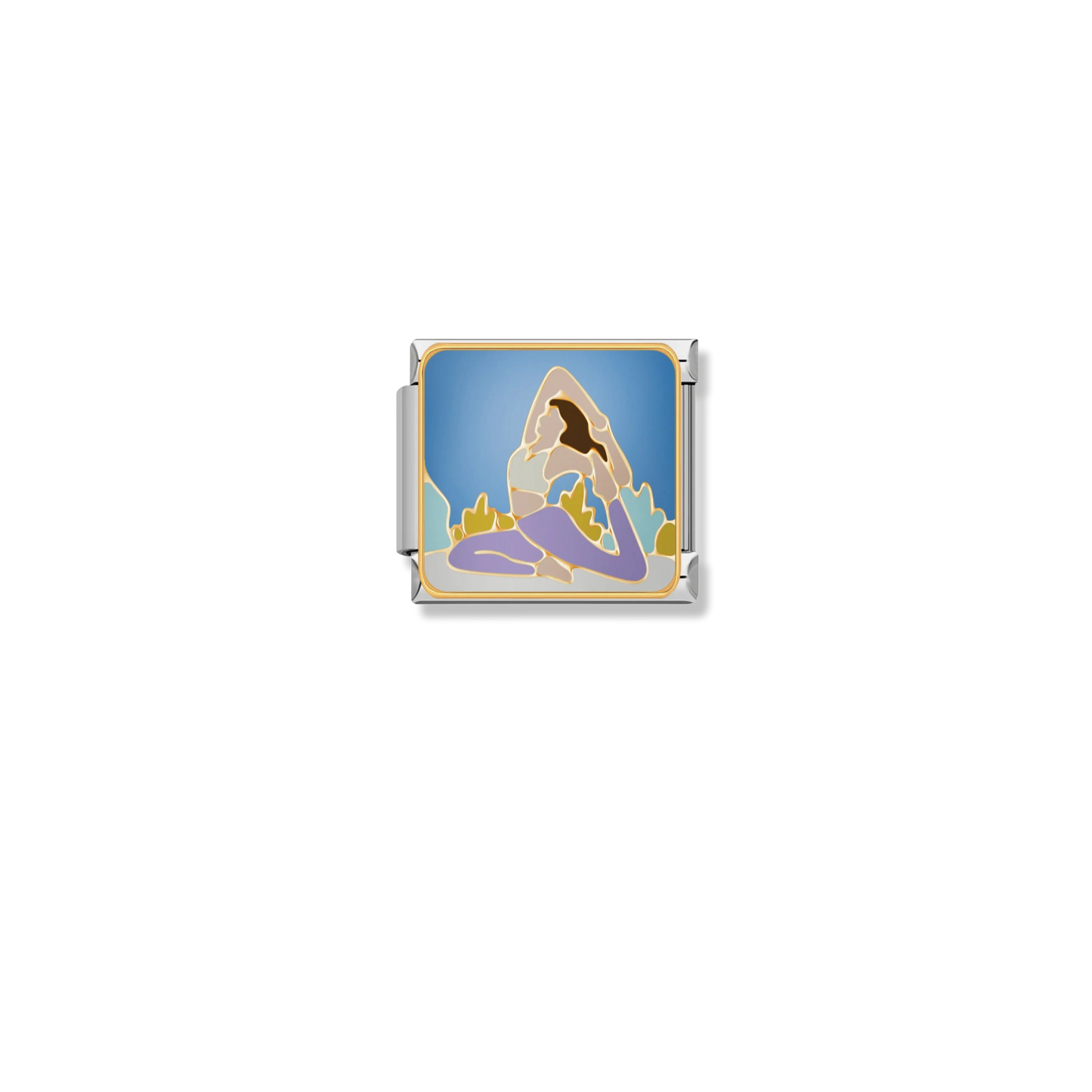 Yoga Pose Girl - Silver Charm