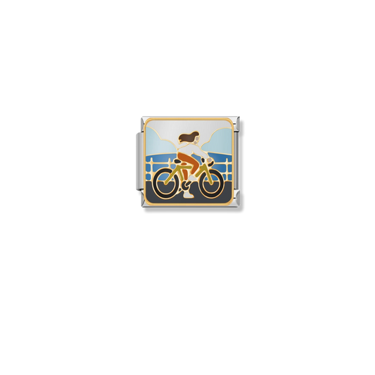 Cycling Ride Girl - Silver Charm