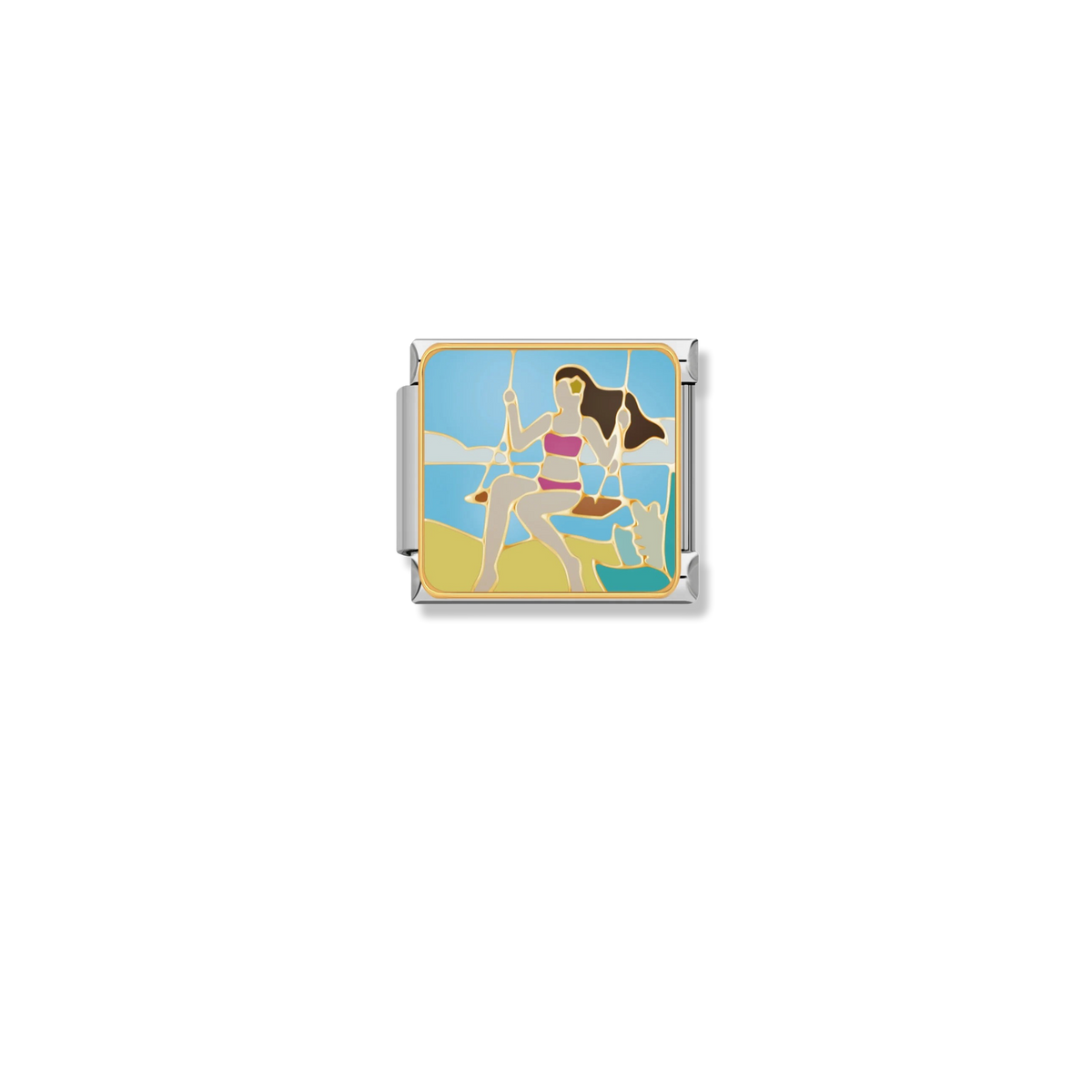 Beach Yoga Stretch - Silver Charm
