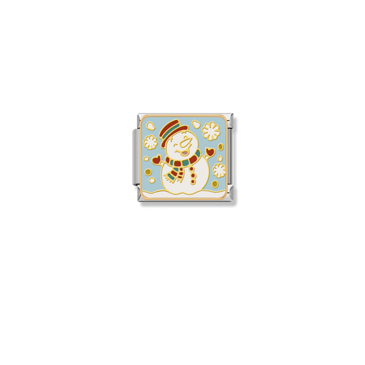 Cheerful Snowman - Silver Charm
