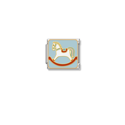 Pastel Rocking Horse - Silver Charm