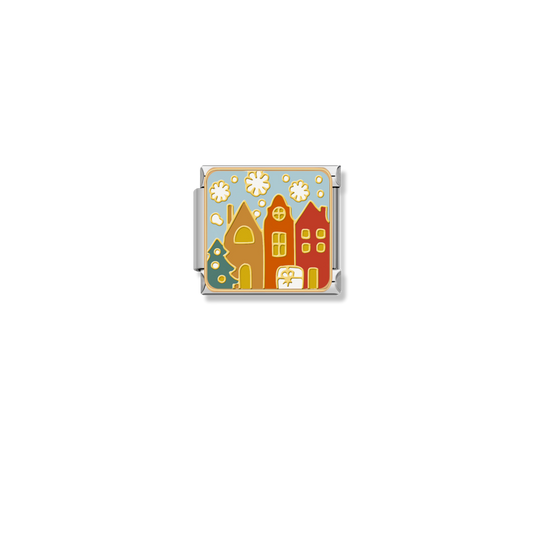 Snowy Christmas Village - Silver Charm