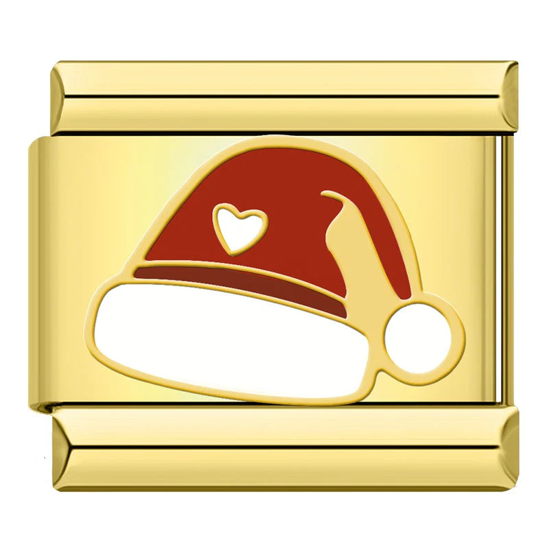 Santa Hat Love – Gold Charm