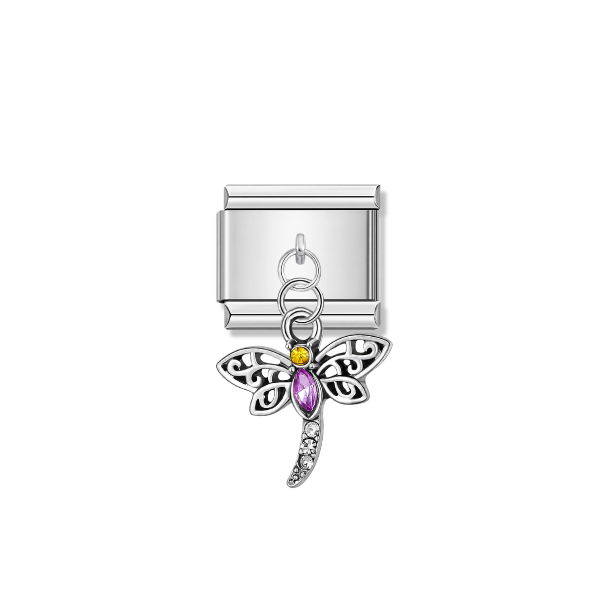 Dragonfly Dreams – silver Italian pendant charm by Italycharm