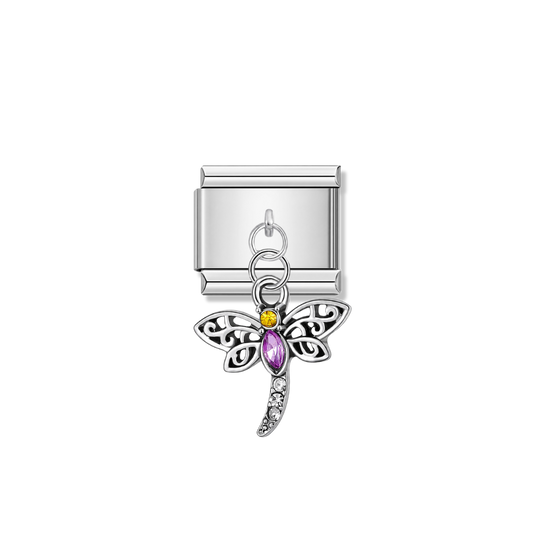 Dragonfly Dreams – silver Italian pendant charm by Italycharm