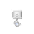 Crystal Crab - Silver Pendant Charm