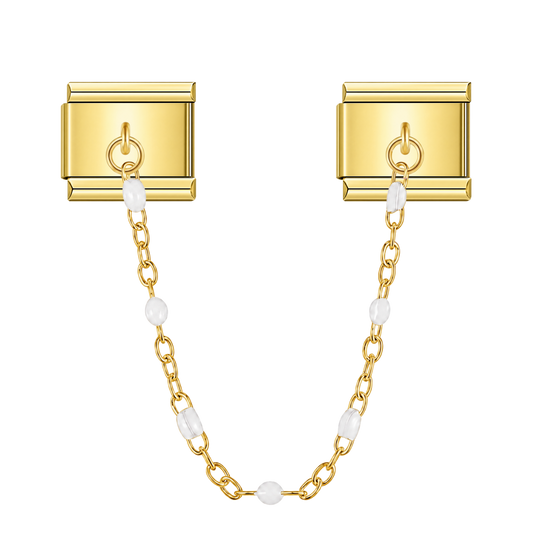 Moonlit Dew – gold Italian chain charm by Italycharm