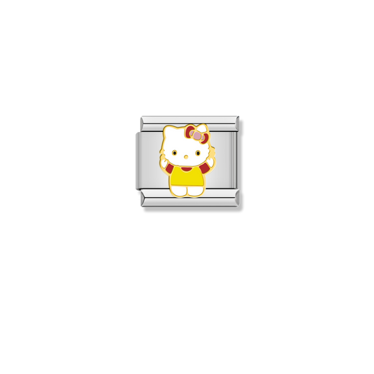 Hello Kitty Yellow Dress - Silver Charm