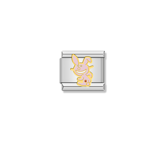 Cheeky Pink Bunny - Silver Charm