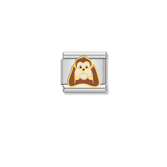 Hear No Evil Monkey - Silver Charm