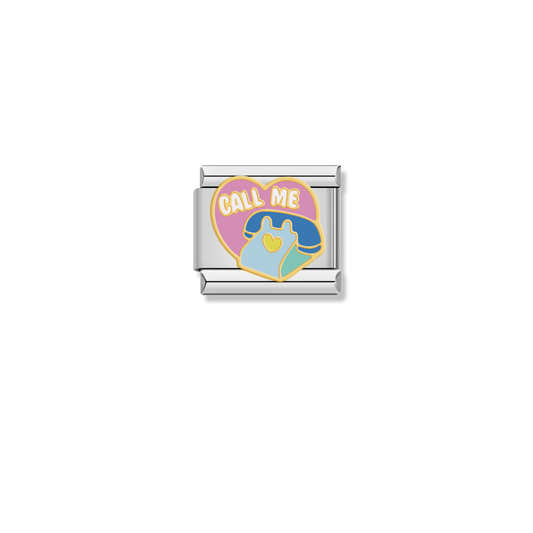 Call Me Heart Phone - Silver Charm