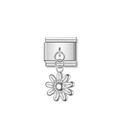 Blooming Daisy – Silver Italian Pendant Charm