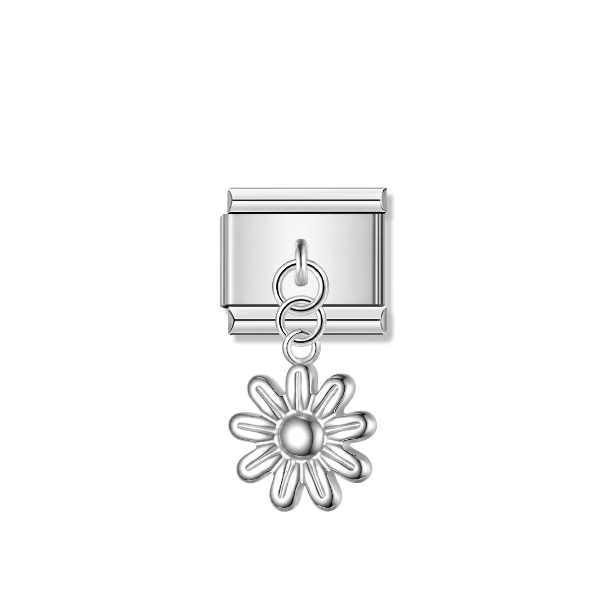 Blooming Daisy – Silver Italian Pendant Charm