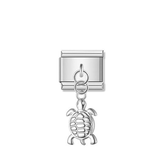 Sea Turtle – Silver Italian Pendant Charm – Italian charm by Italycharm