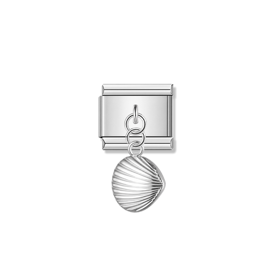 Seashell – Silver Italian Pendant Charm – Italian charm by Italycharm