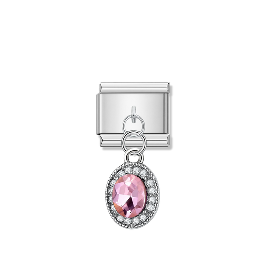 Royal Pink – silver Italian pendant charm by Italycharm
