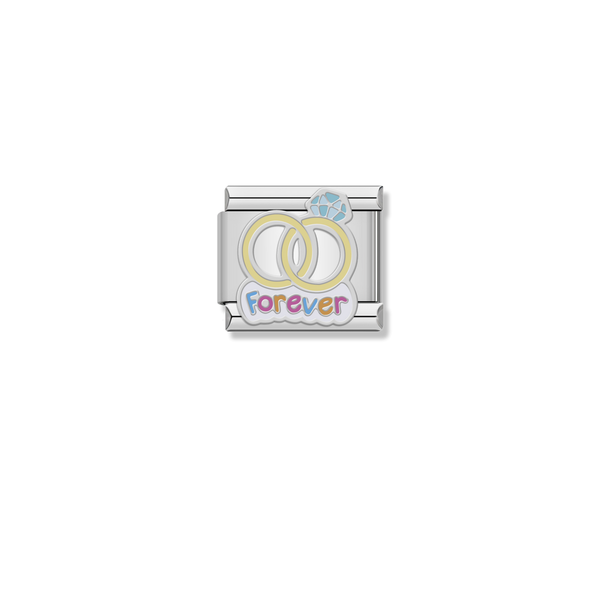 Forever Wedding Rings - Silver Charm
