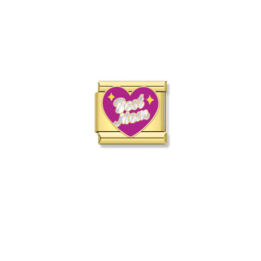 Best Mom Heart - Gold Charm
