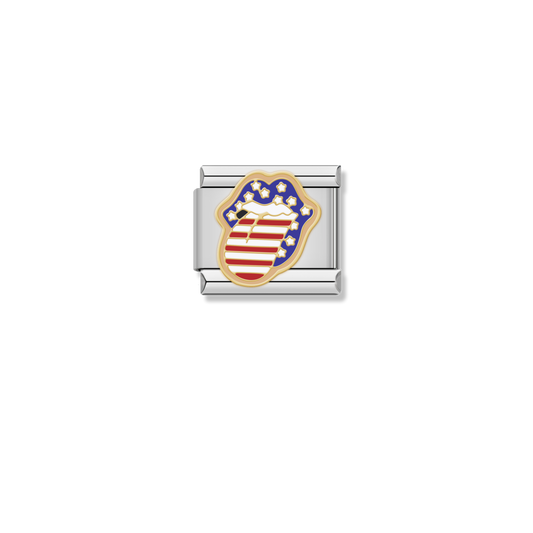 American Flag Tongue - Silver Charm